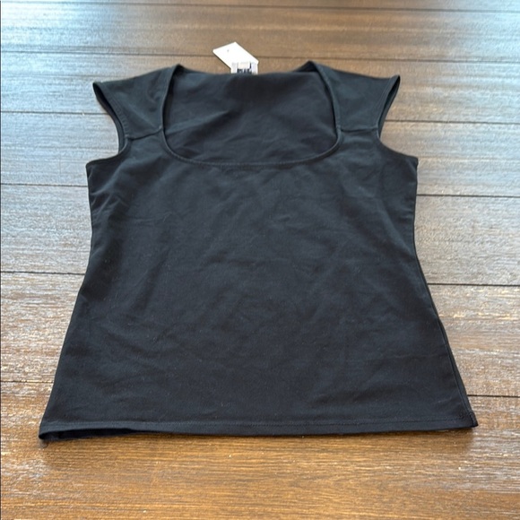 J. Crew Cap-sleeve stretch cotton-blend squareneck tank top Size Small - Picture 3 of 10